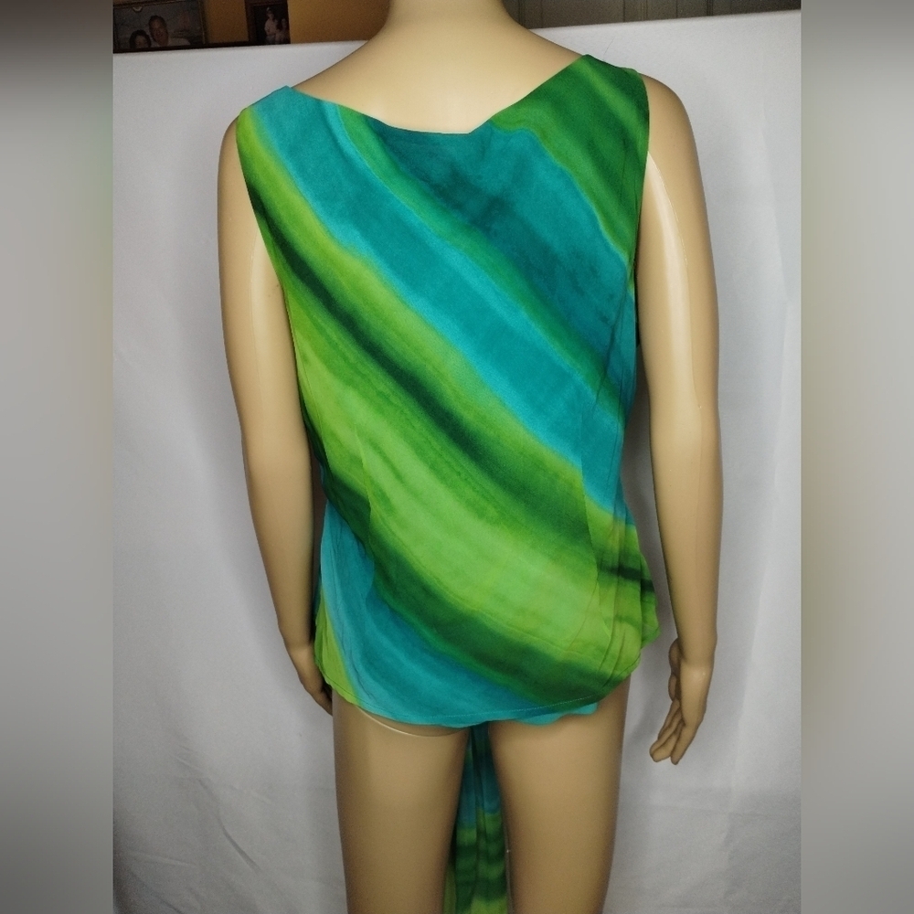 Bandolino women's plus size 16 layered sleeveless shirt top blouse - Picture 3 of 5